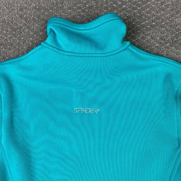 Spyder Core Sweater Full Zip Women's Large Teal Turquoise - Picture 4 of 15